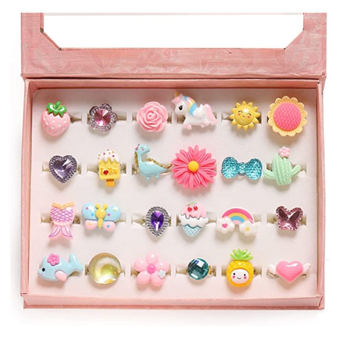PinkSheep Little Girl Jewel Rings in Box