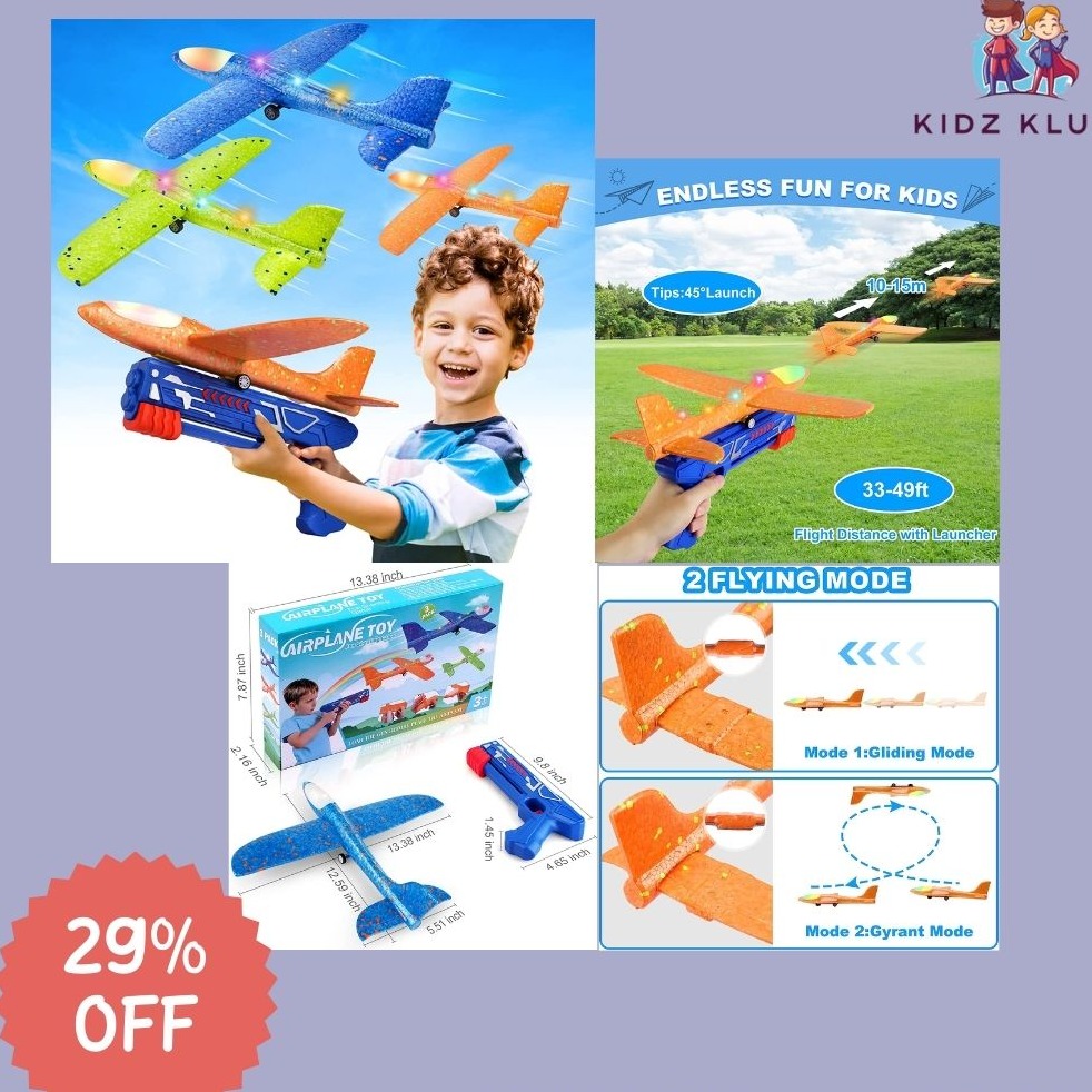 Fuwidvia 3 Pack Airplane Launcher Toys