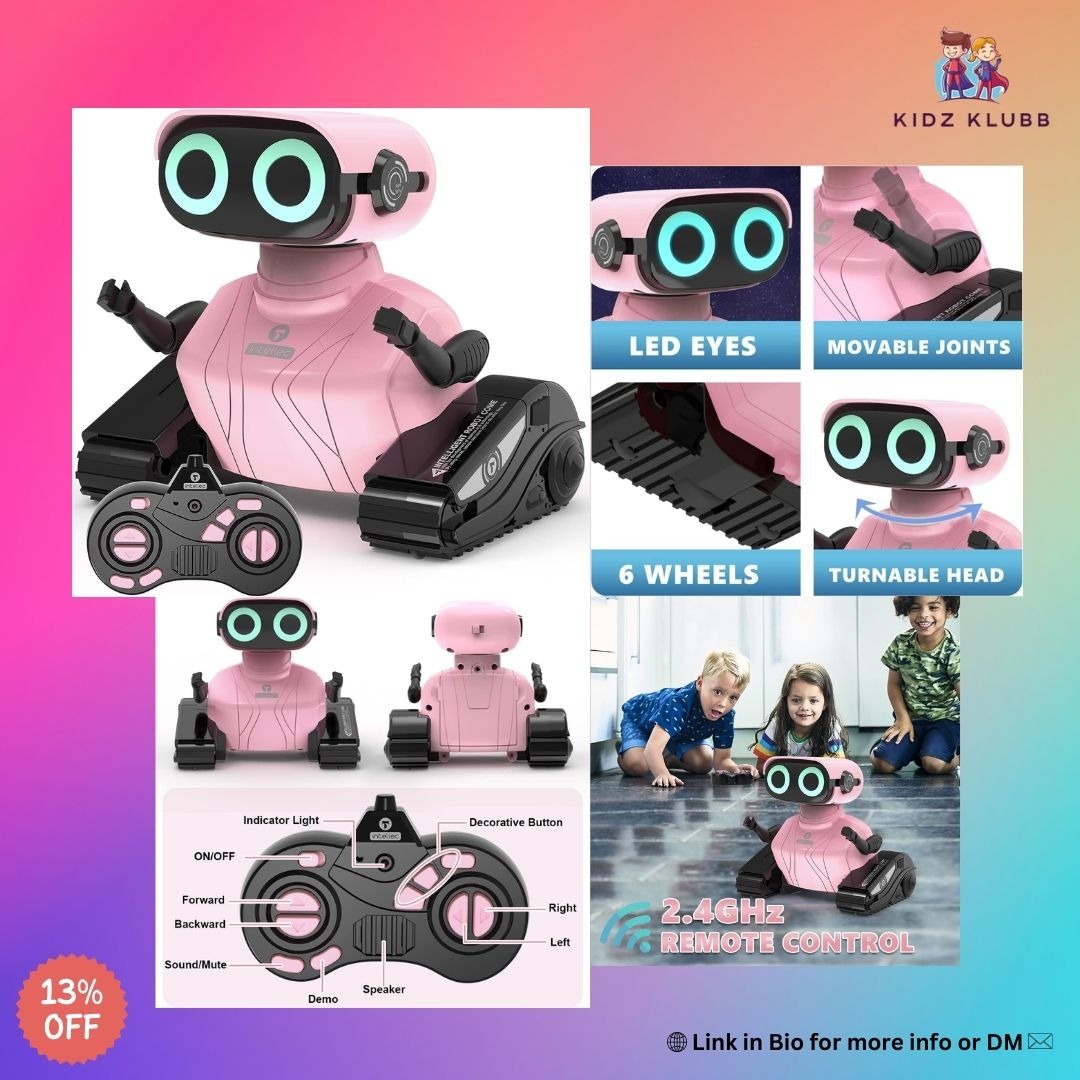 GILOBABY RC Robot Toy with LED Eyes