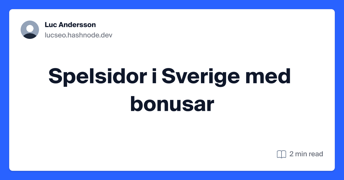 Spelsidor i Sverige med bonusar